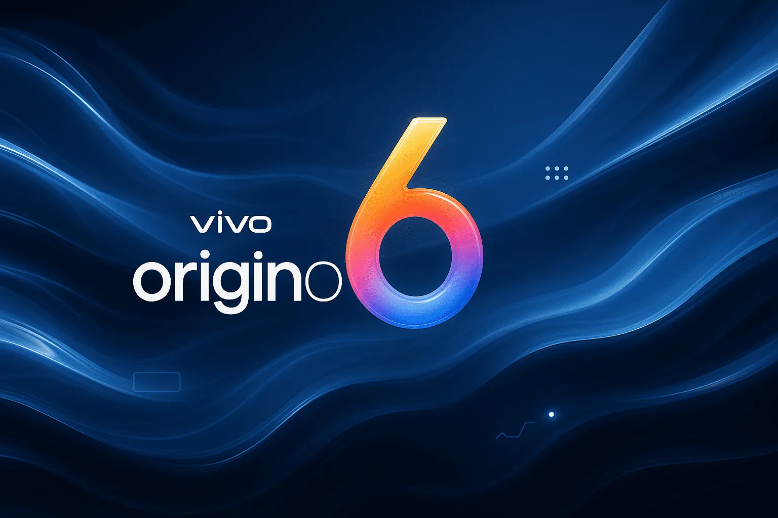 Official Vivo OriginOS 6 logo banner with Android 16 update background concept.